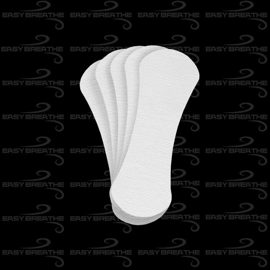 Easy Breathe nasal strips available in Black + White

95% Cotton
5% Spandex