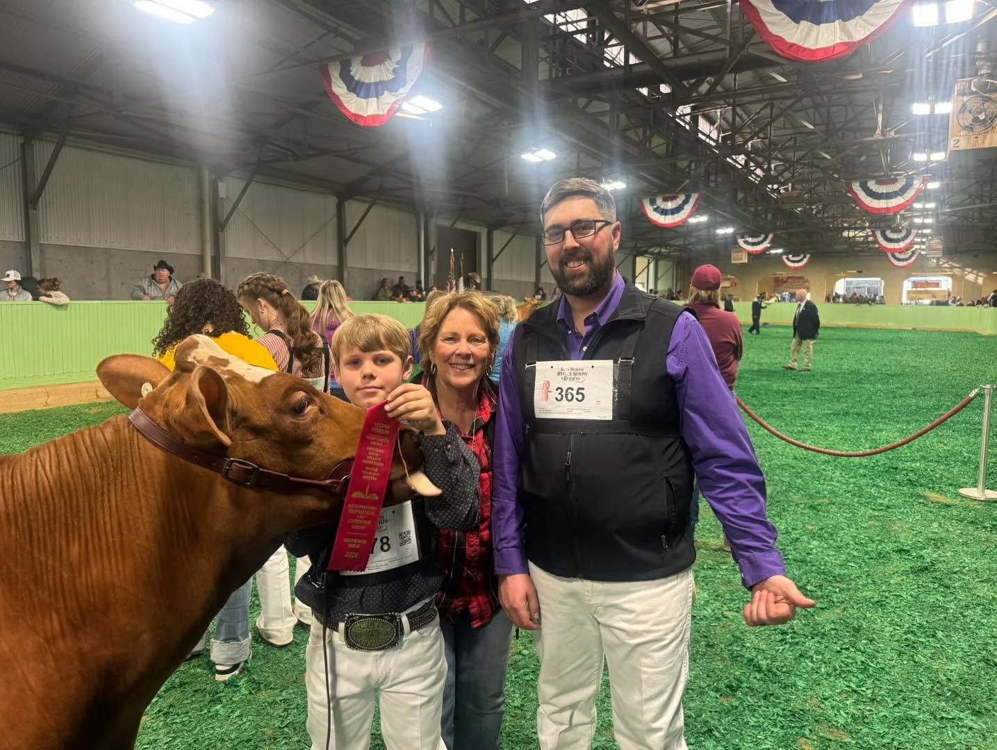Joshua had a wonderful day at the Fort Worth Stock Show Milking Shorthorn Show today and placed 2nd in his class! 🐄🎉

We are so thankful to Kathy McKinnerneyfor the opportunity to show 4M Farm Bender Sweet Pea this year. Joshua has had an incredibl