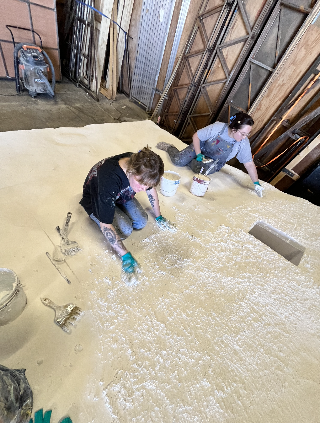 La Boheme - Application of texture to the snow bank.