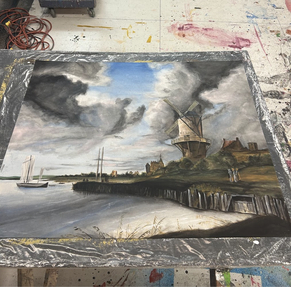 Scenic study of the Windmill by Jacob Isaakszoon Van Ruisdael