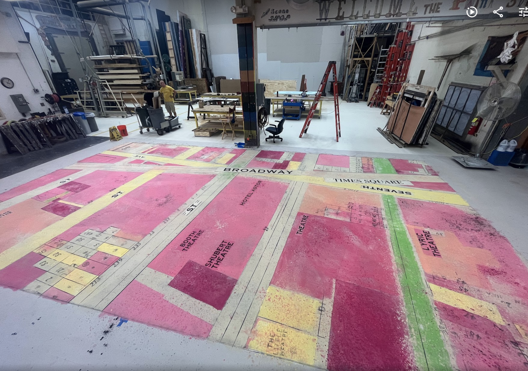 New York Map drop for Guys and Dolls at the University of Michigan.