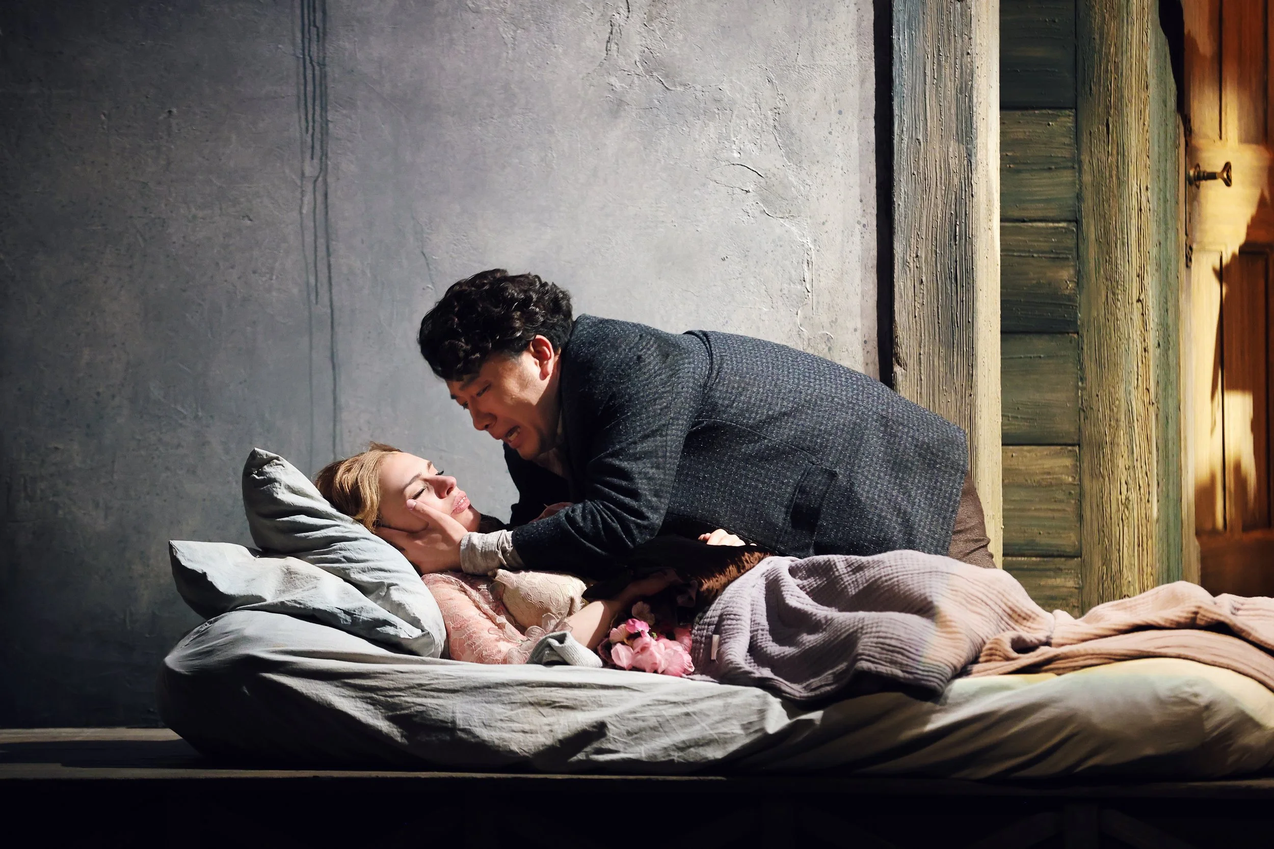 La Boheme - Garret Units close up. (Application of texture on walls and wood, painting of walls.)