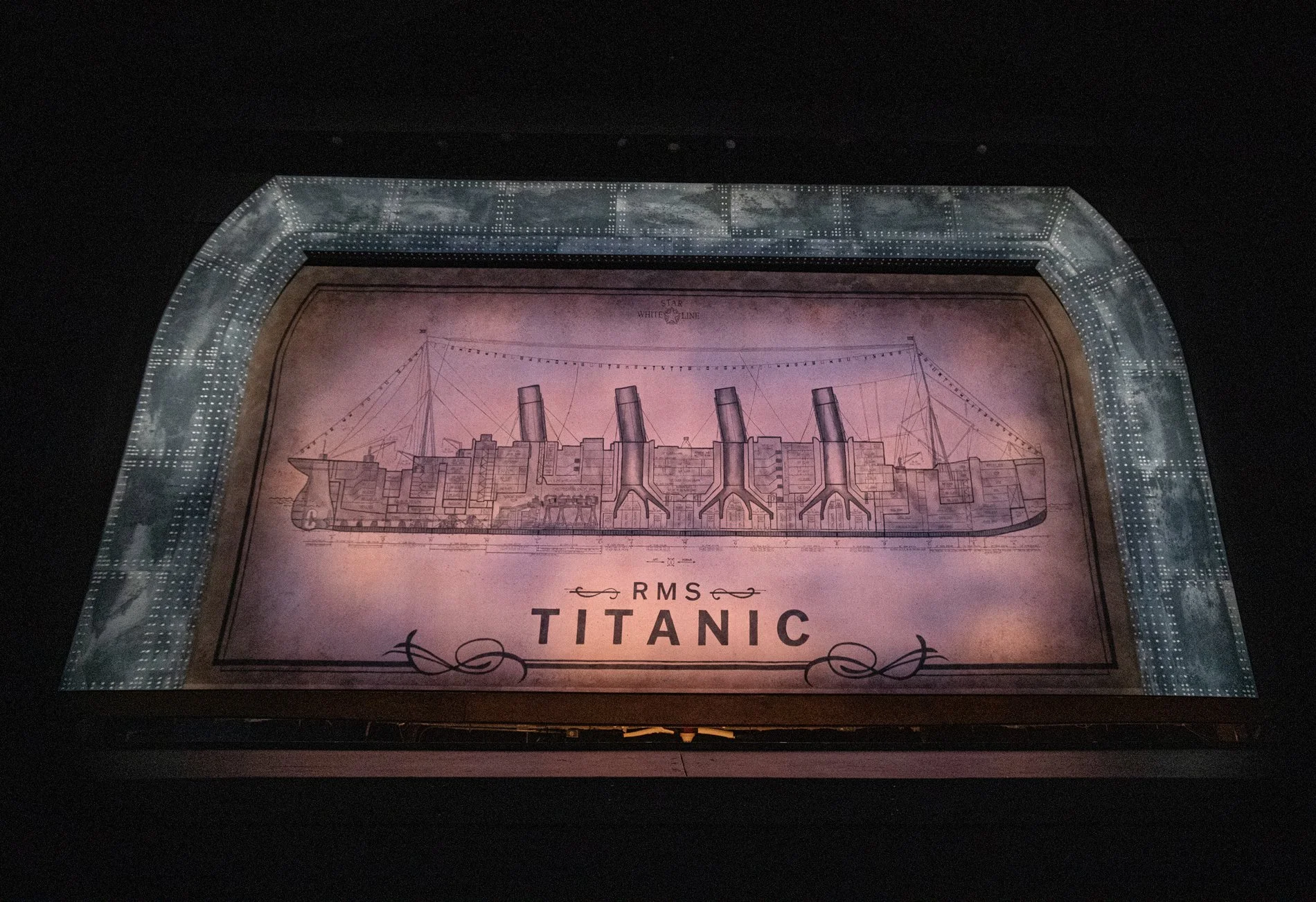 Scrim for Titanic at the University of Michigan 2025.