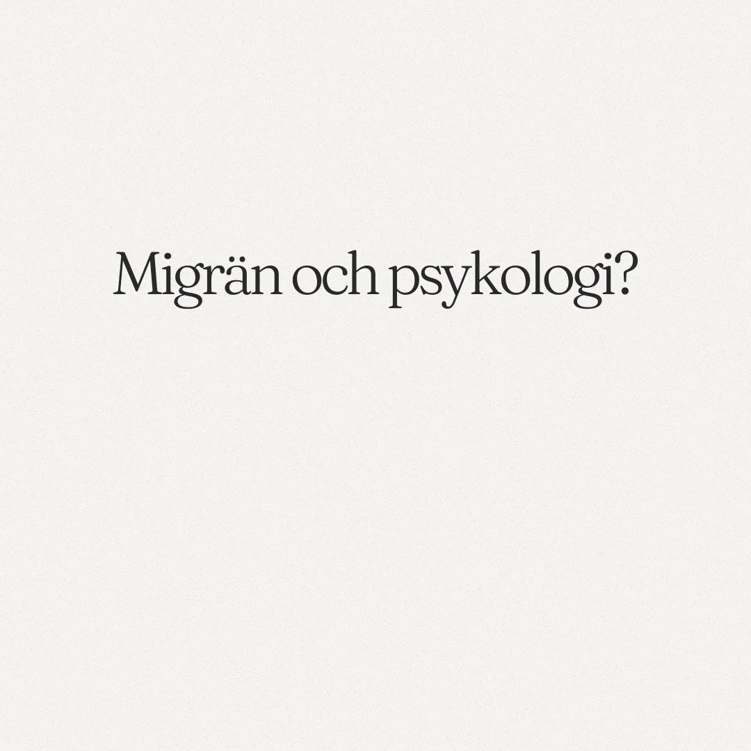 Vad i hela fridens namn har psykologi med migr&auml;n att g&ouml;ra? 

Mer &auml;n du kanske tror. 

In och l&auml;s p&aring; min nya blogg! 

L&auml;nk i bio eller g&aring; till https://www.ringarppsykologi.com/blogg.