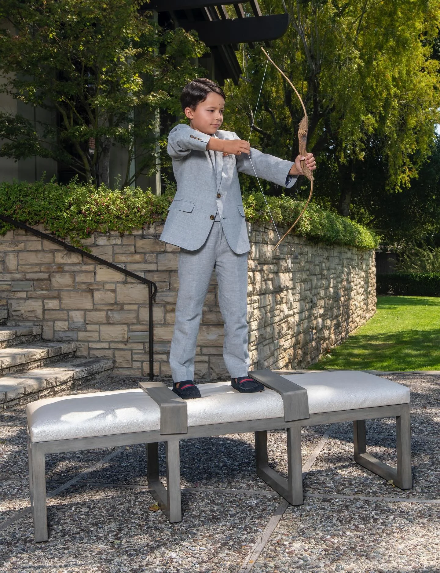 Designed with little ones in mind, the versatile Hudson Bench is a contemporary addition to any home style or room. Removable drink cuffs create a convenient place for resting glasses, juice boxes and cups or remove them to maximize seating space. #d