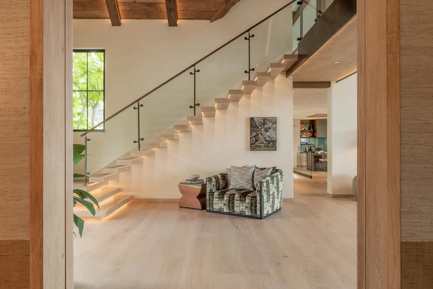 A staircase that doubles as sculpture, and a corner that invites you to stay. #design #interiordesign #sustainability #sustainabledesign #furniture #furnituredesign #customfurniture #ashleyyeates #ashleyyeatescollection