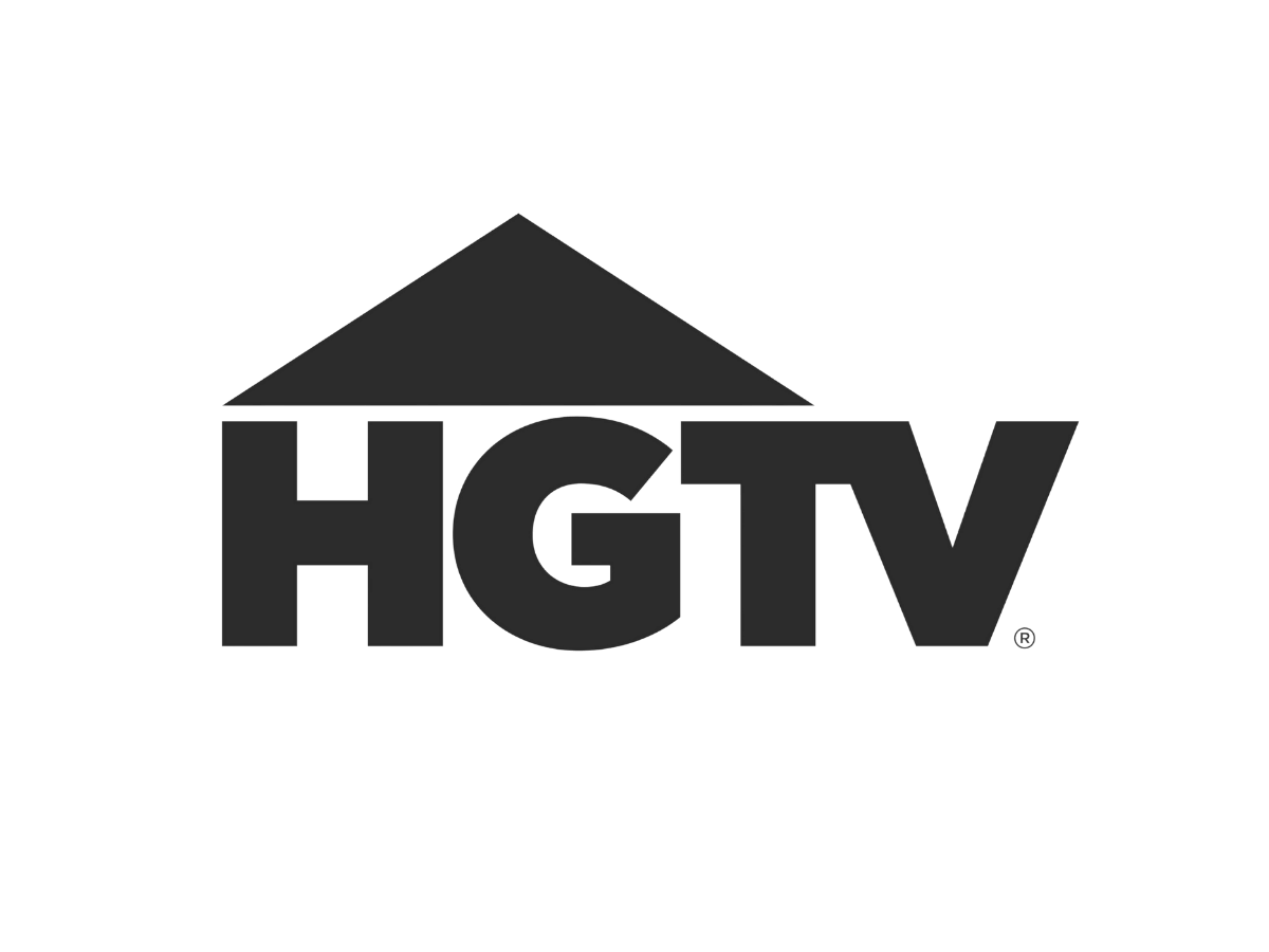 HGTV logo with a house roof design above the letters