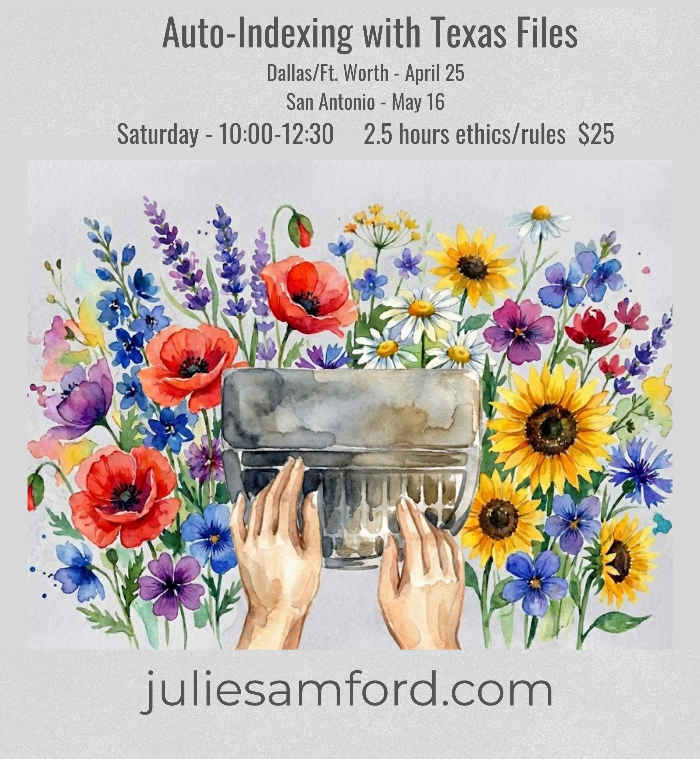 Auto-Indexing Workshop -  Fort Worth/San Antonio/Online