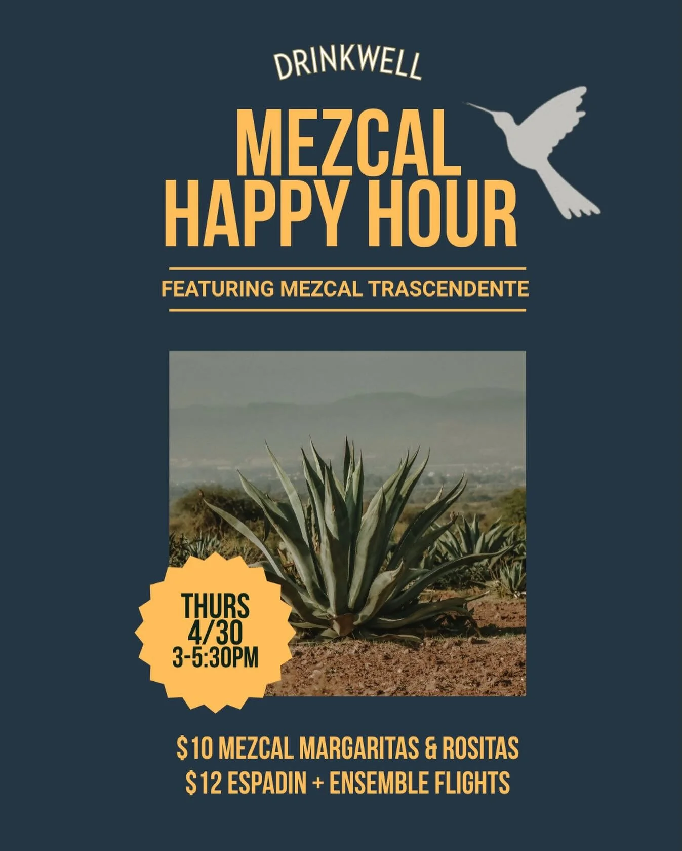 🪴MEET THE FOUNDER🪴  We&rsquo;ve got quite a lot of agave goodness headed your way as we approach the month of &lsquo;Mayo&rsquo; - and we&rsquo;re excited to kick things off with a special expanded happy hour featuring Mezcal Trascendente. Swing in