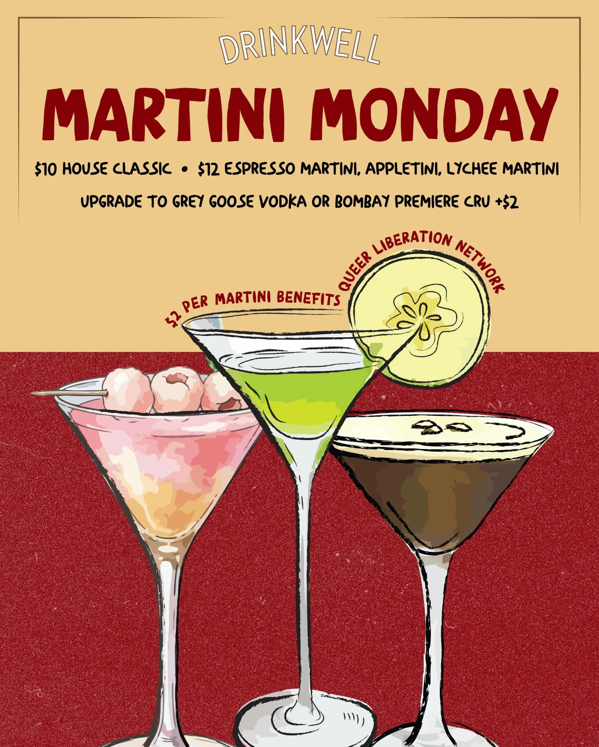 🍸🌈PRIDE is here 🌈🍸

We are raising a glass to the LGBTQIA+ neighbors, friends, artists, advocates, and changemakers who make Austin brighter every day. You always have a seat at the bar here. 

This month, we&rsquo;re extending our Martini Monday