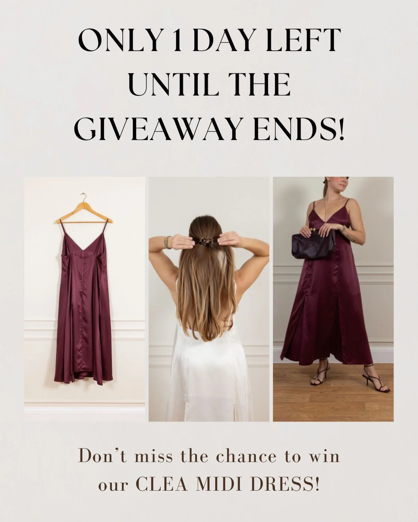 ✨ Don&rsquo;t miss the chance to enter our very first giveaway for a chance to win our beautiful Clea Midi Dress &mdash; perfect for the festive season! 🫶 Please go to our STORIES for more details or go to our giveaway post which is pinned to the to