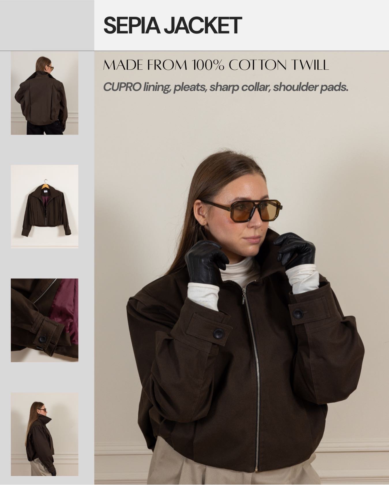 January is here, which means it&rsquo;s officially time to start dreaming of spring and summer 🤎
Meet our sepia jacket&mdash;your new all-season essential. Crafted from 100% cotton twill, it&rsquo;s breathable, durable, and designed to last. Finishe