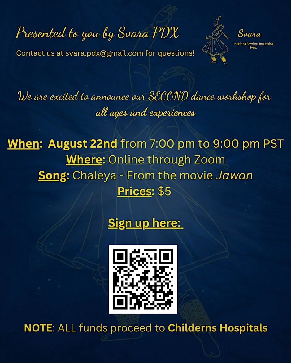 Svara PDX Presents: Online Dance Workshop for a Cause