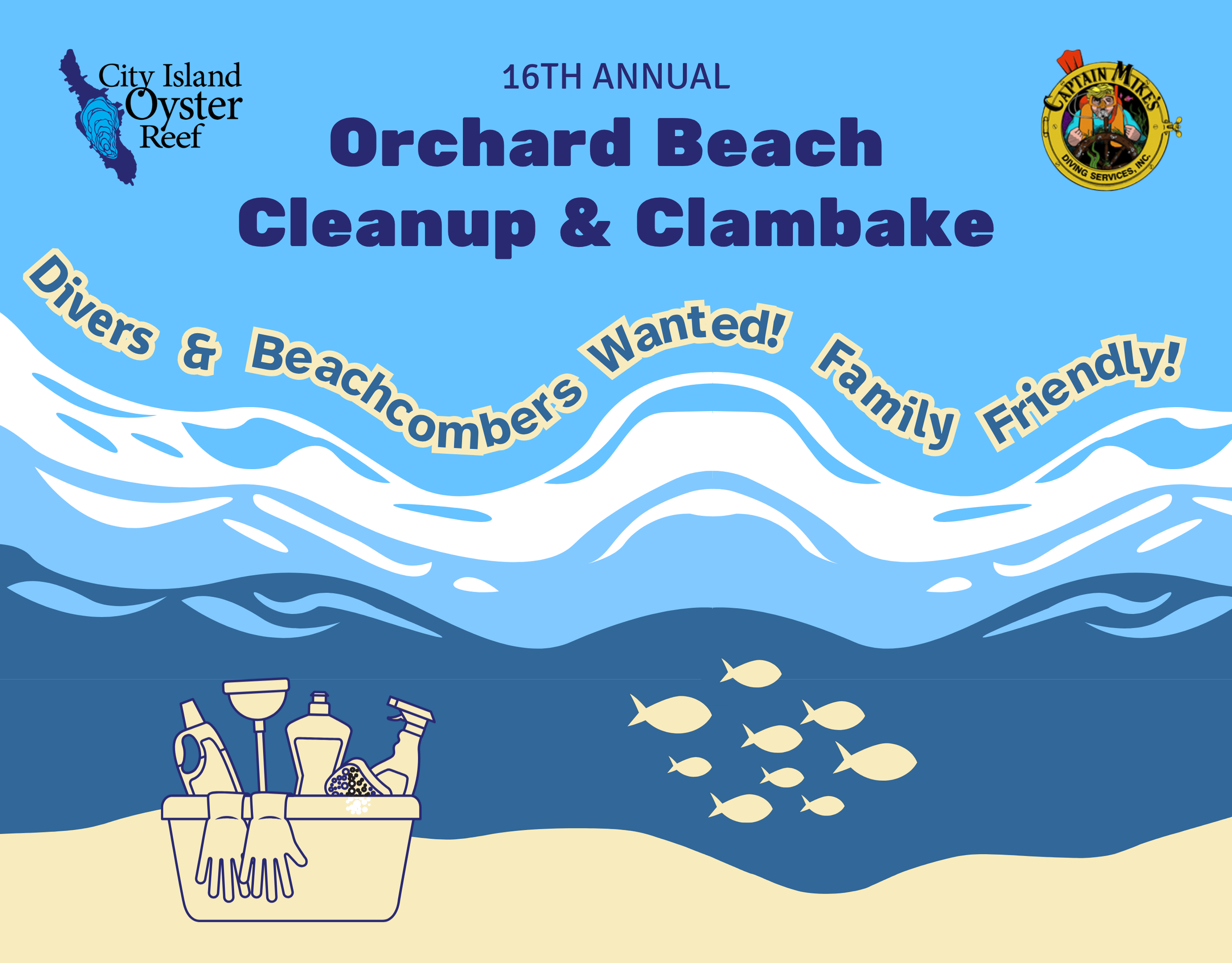 16th Annual Orchard Beach Cleanup & Clambake