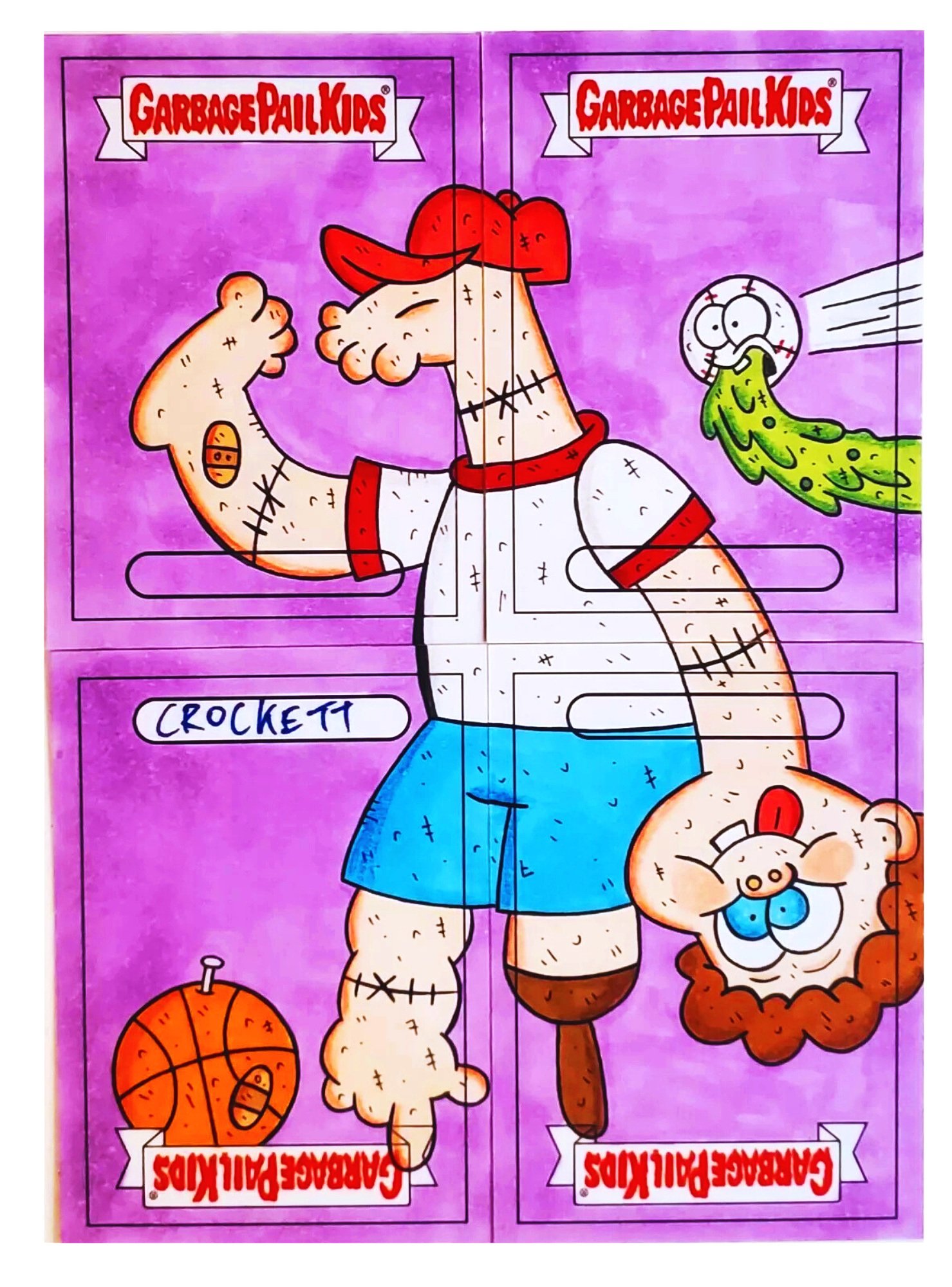 Kids at Play LOADED PUZZLE Sketch by Steve Crockett (GARBAGE PAIL KIDS)