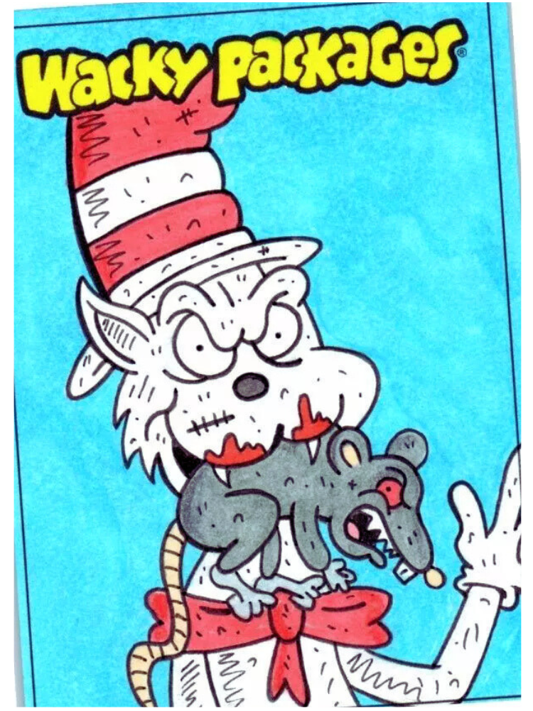 "Rat in the Cat" sketch by Steve Crockett (Wacky Packages)