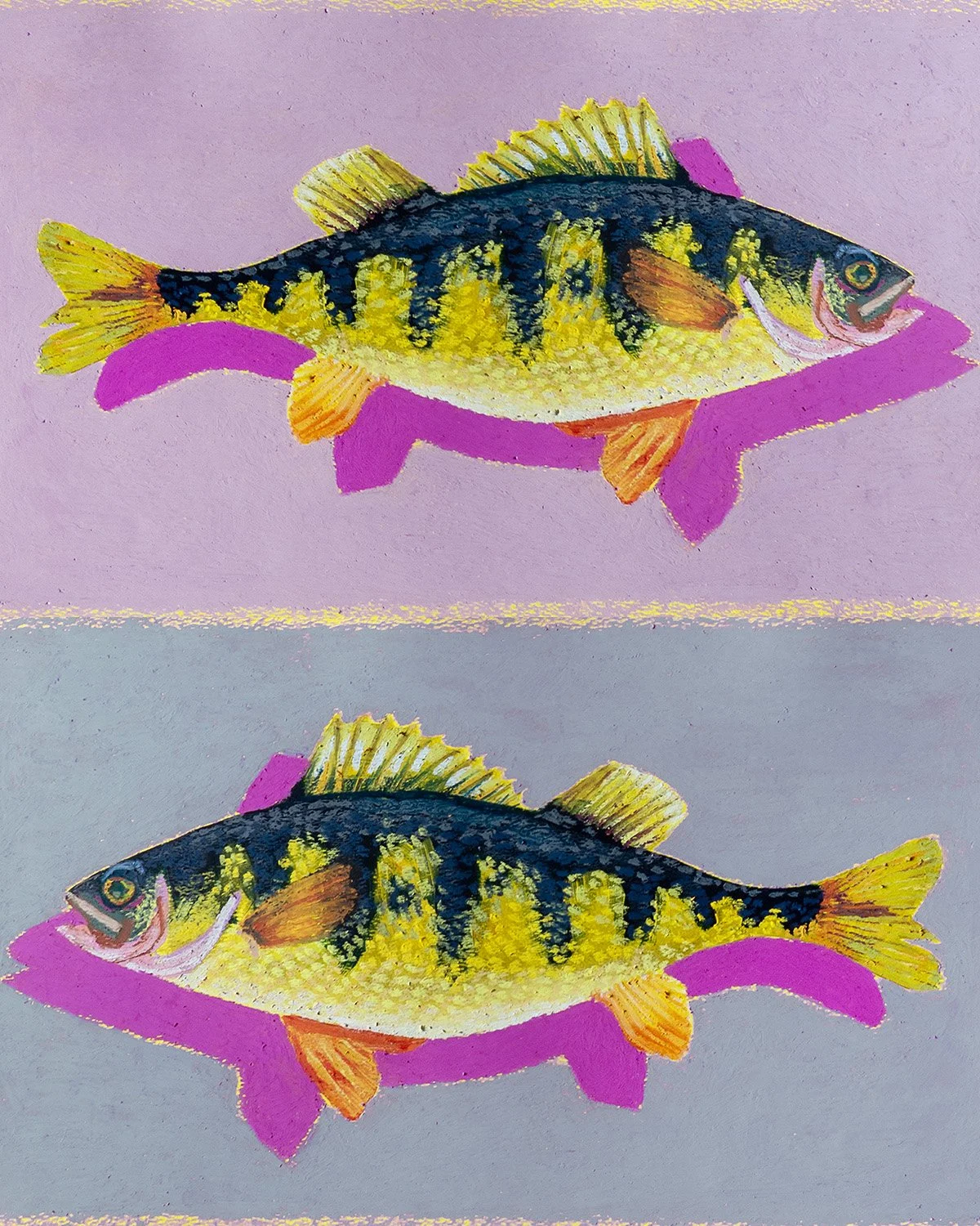 "Perched" - 16"x20", acrylic, oil pastel, & digital