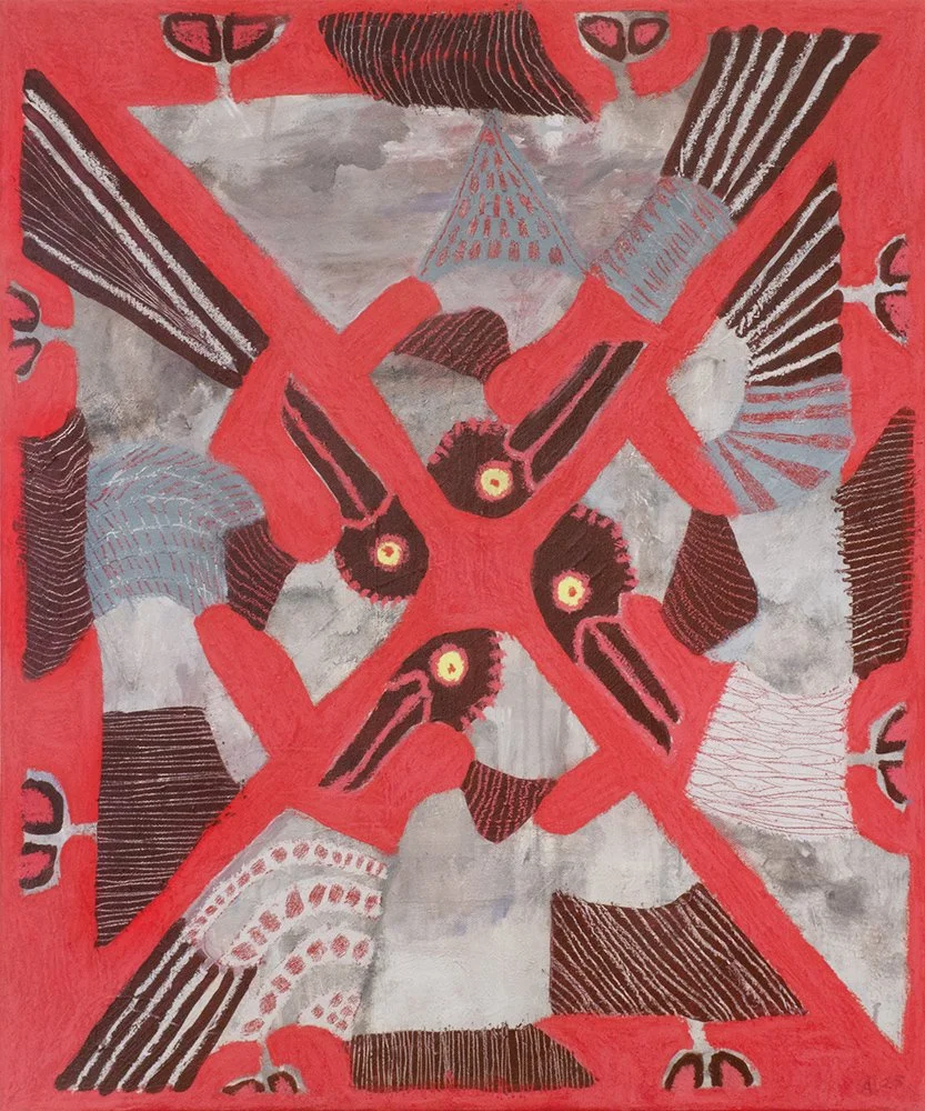 "Direction" - 20"x24", oil pastel & acrylic on canvas