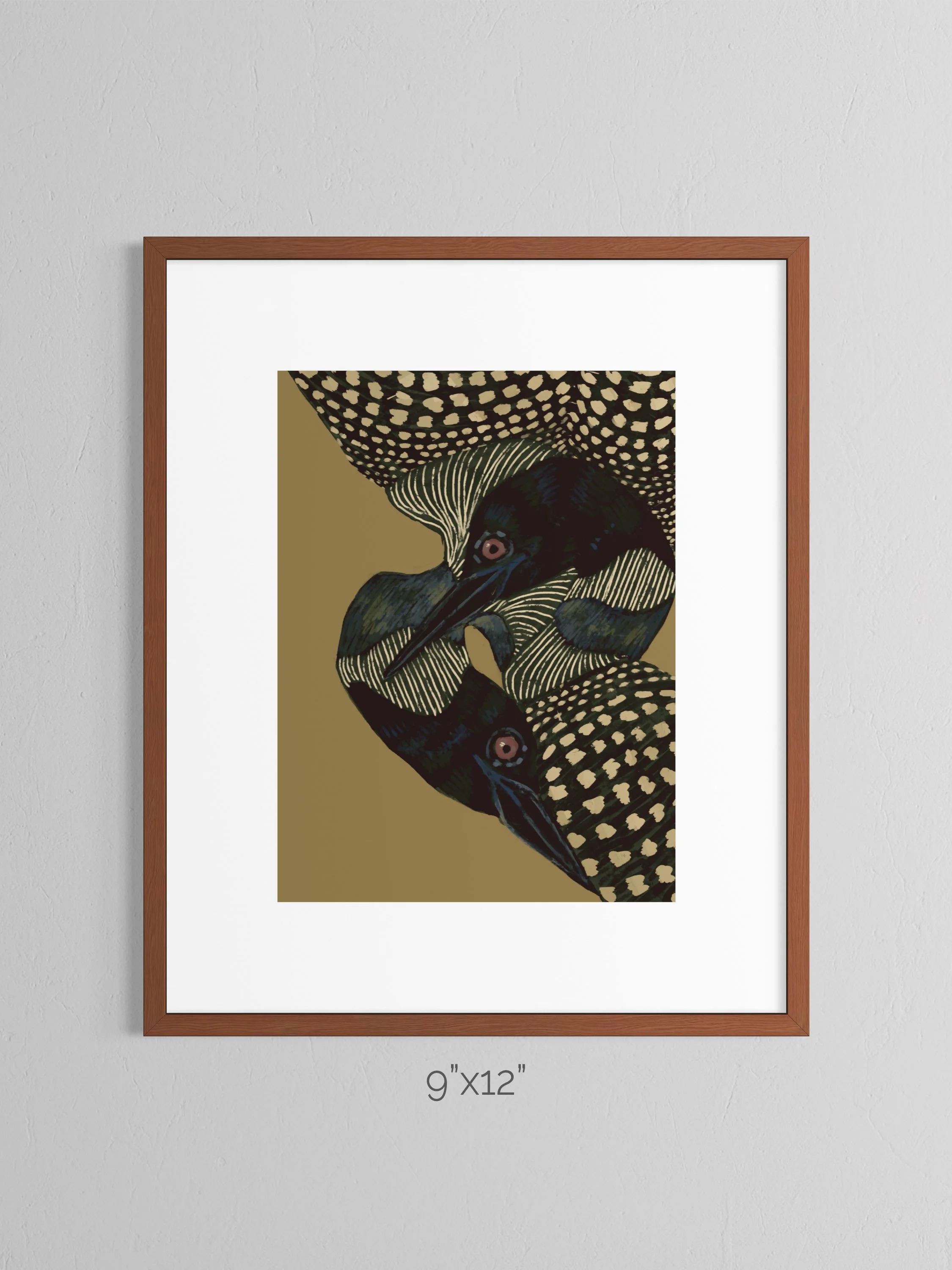 loon print 2 9x12 framed.jpg