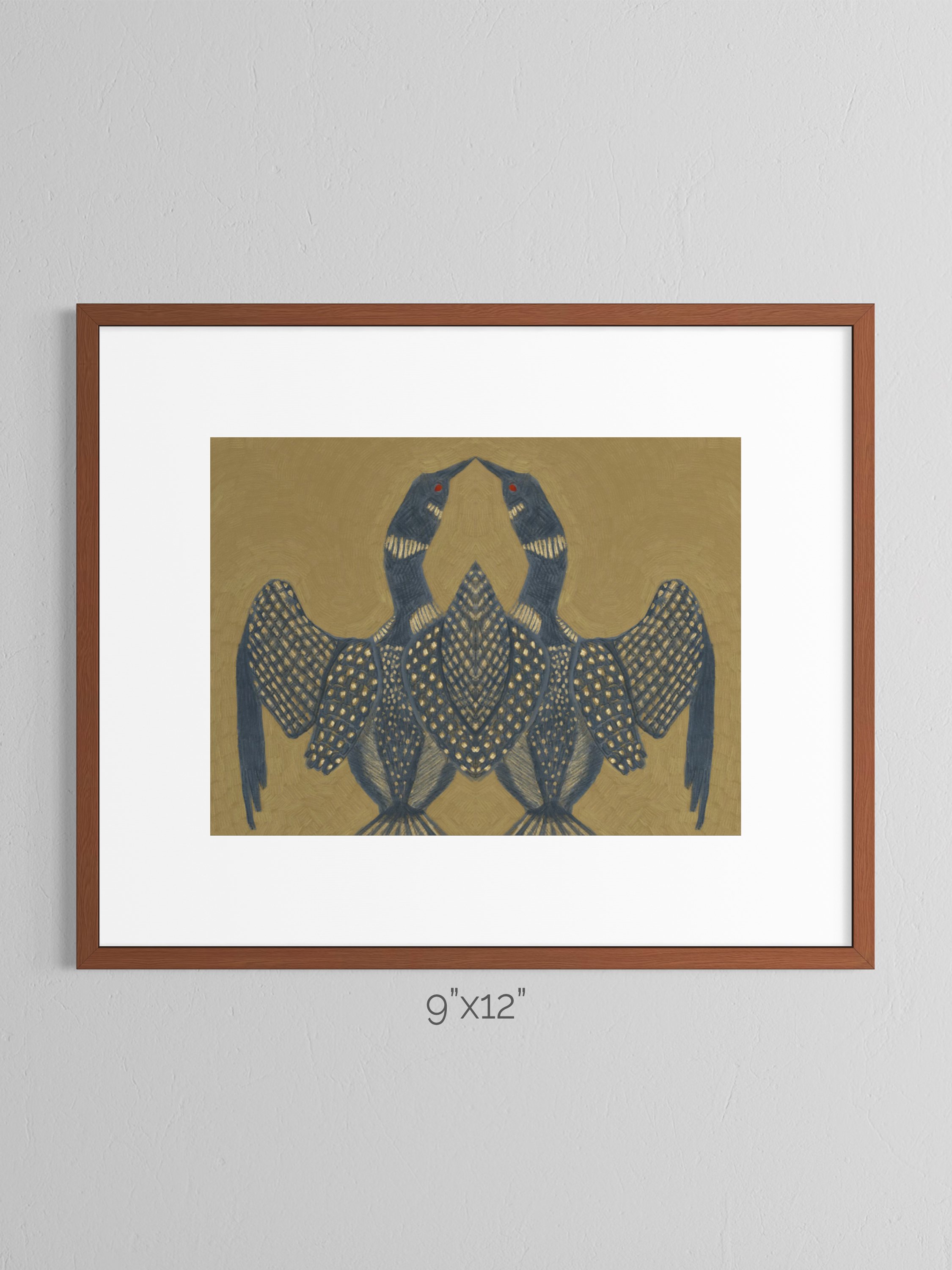 loon print 4 9x12 framed.jpg