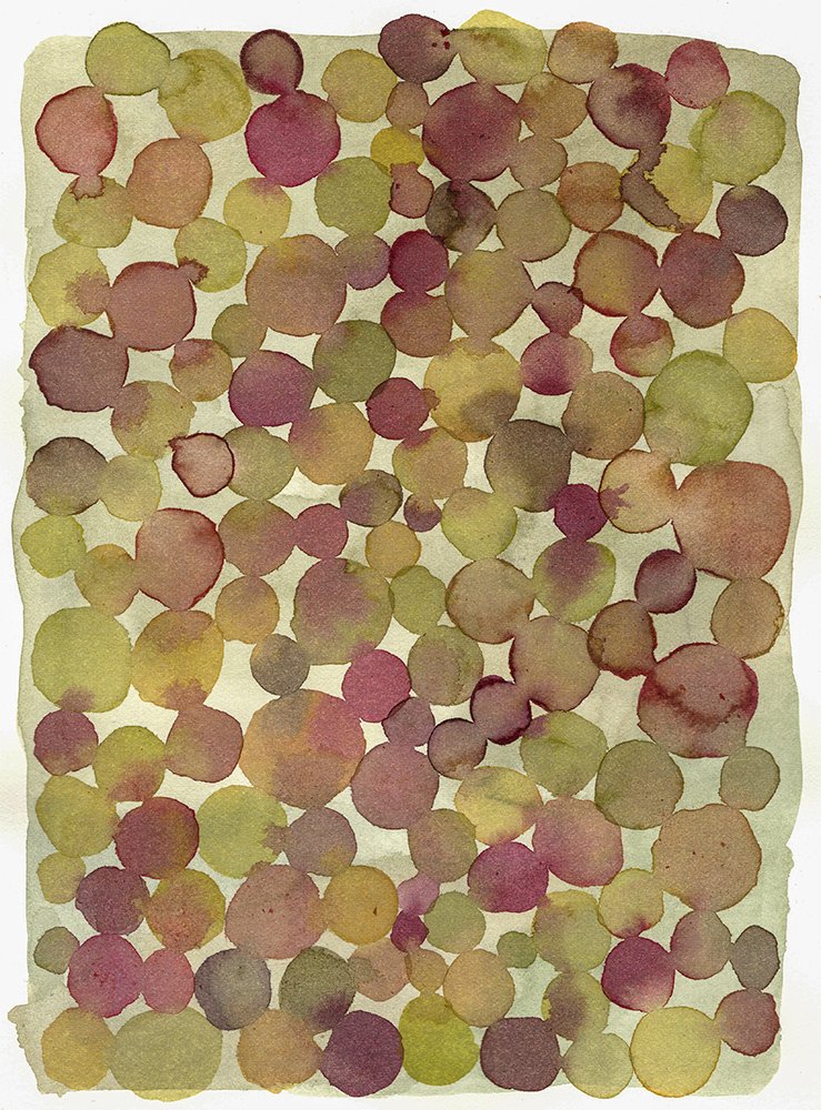 "Algae Abstract 2" - 6"x8", ink & watercolor