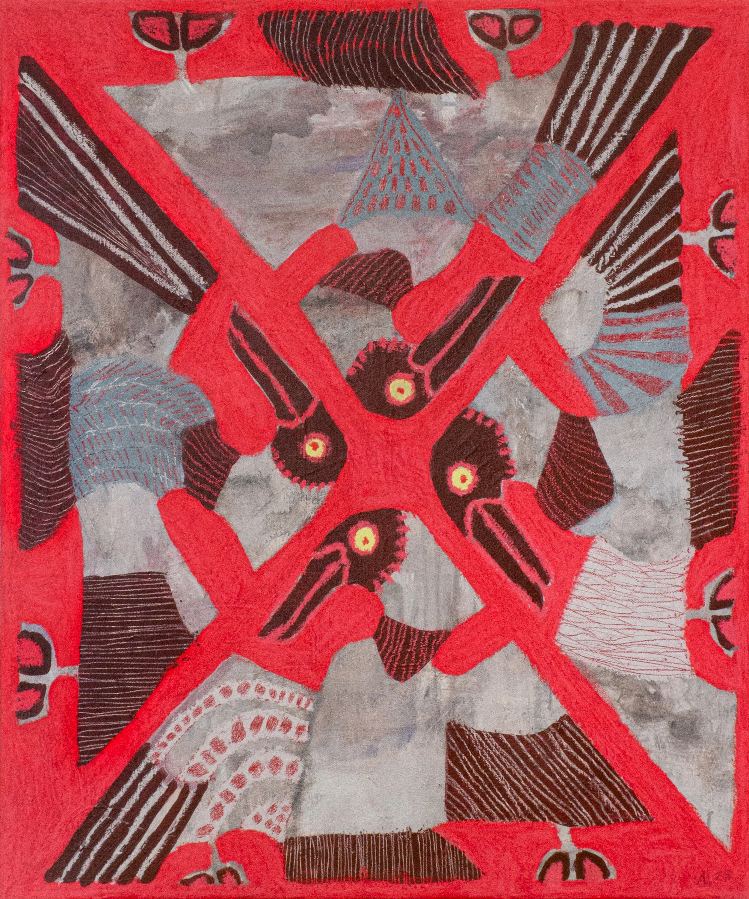 "Direction" - 20"x24", oil pastel & acrylic on canvas