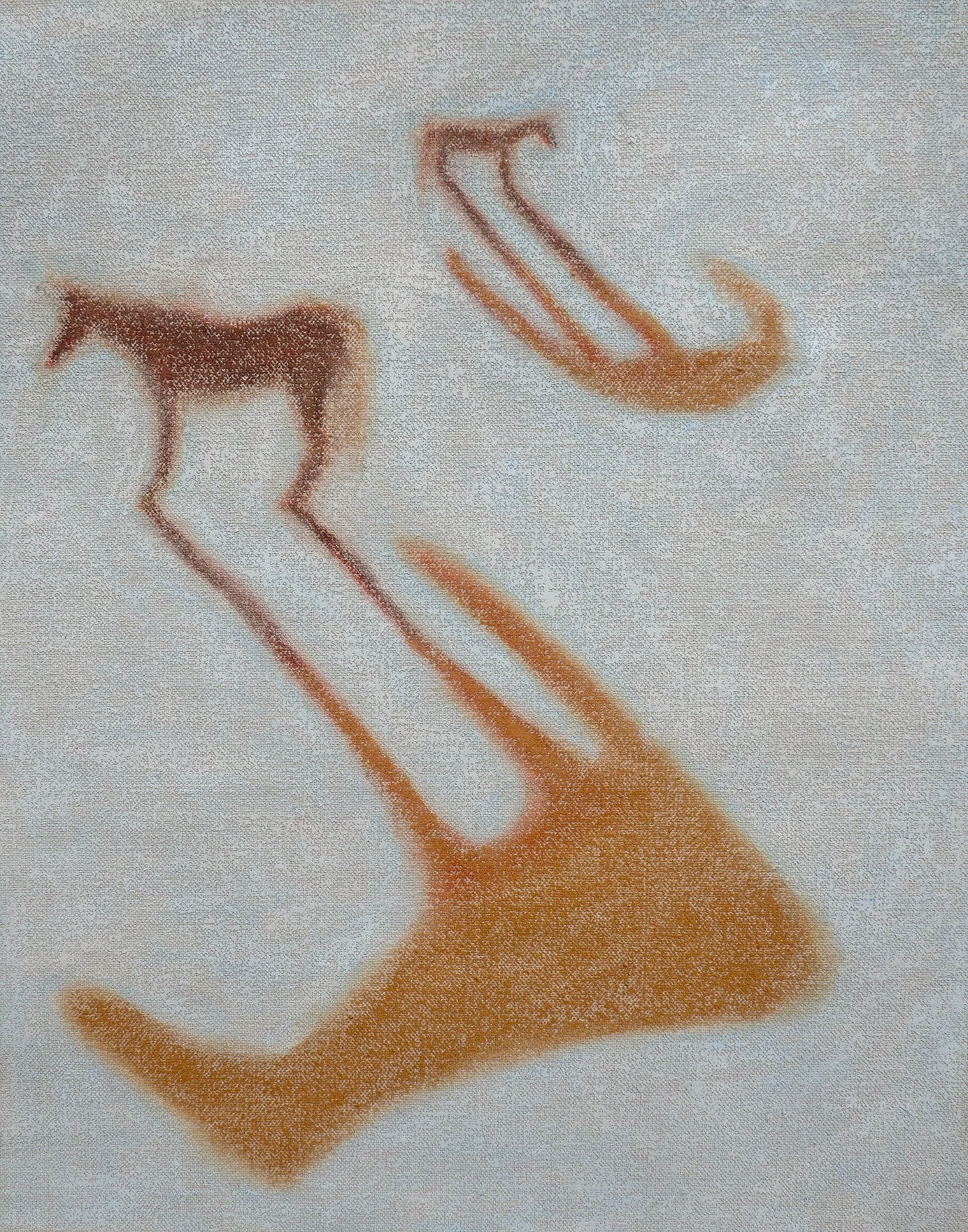 "Kinship" - 11"x14", oil pastel on raw canvas
