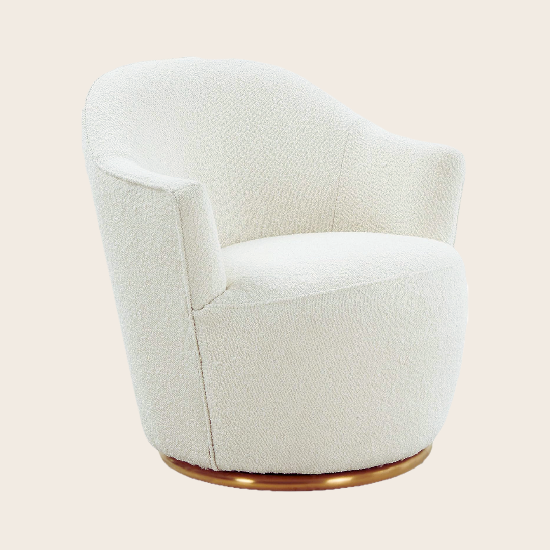 Bouclé Swivel Chair