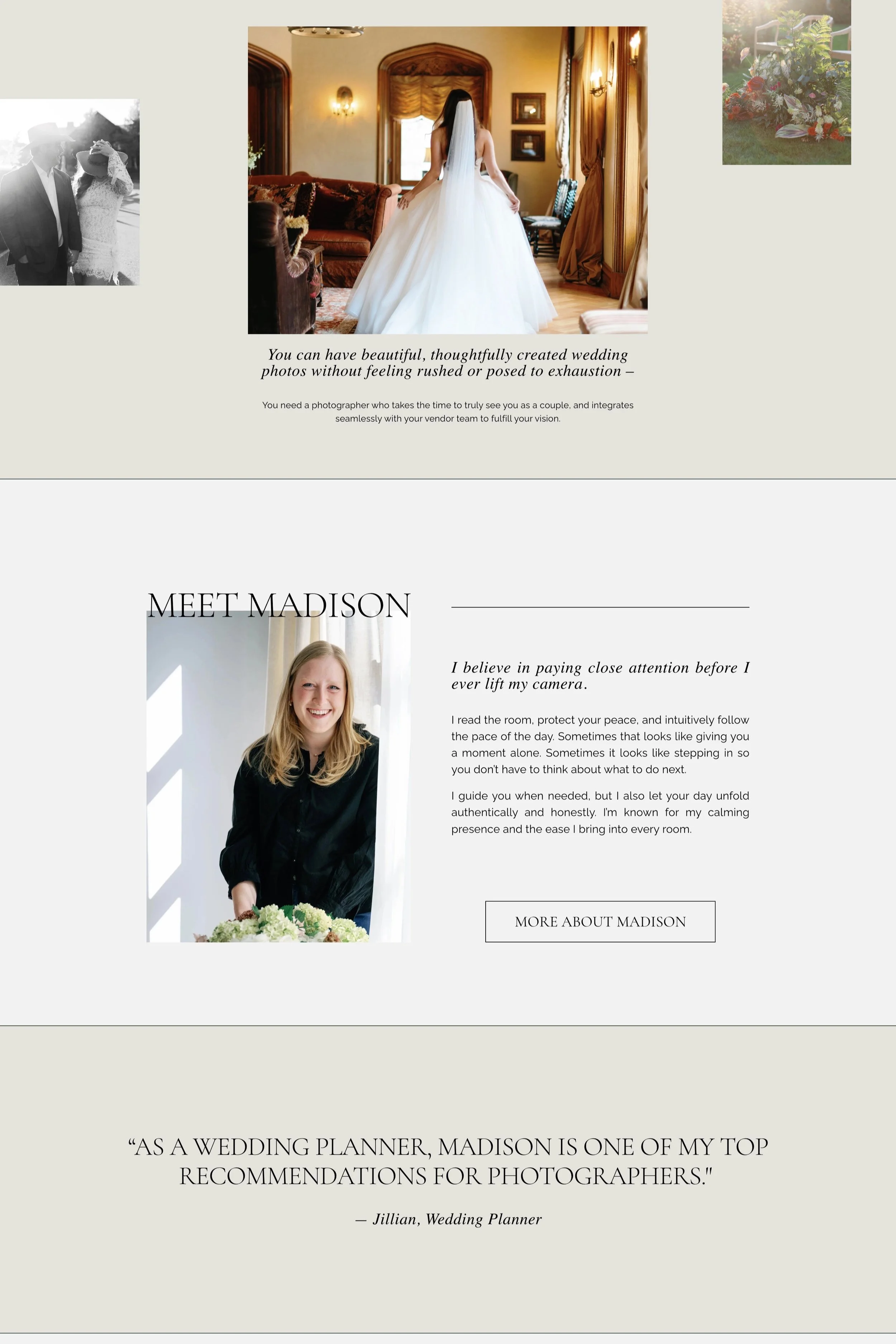 Copywriting and Web Design for Madison Cotten
