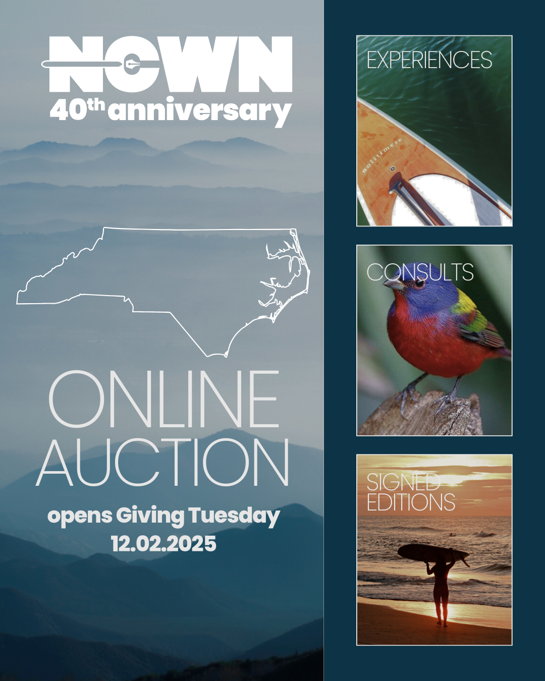 NCWN Launches Online Auction for 40th Anniversary