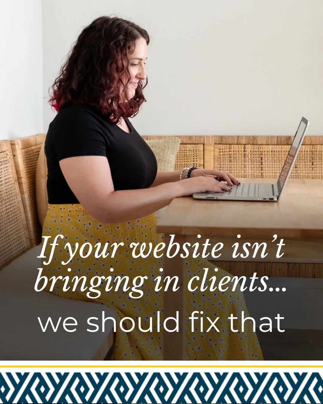 If your website isn&rsquo;t bringing in clients, we should fix that.

You're great at what you do, but your website isn't getting you in front of your ideal audience and converting them into clients.

That's exactly why I work with health and wellnes