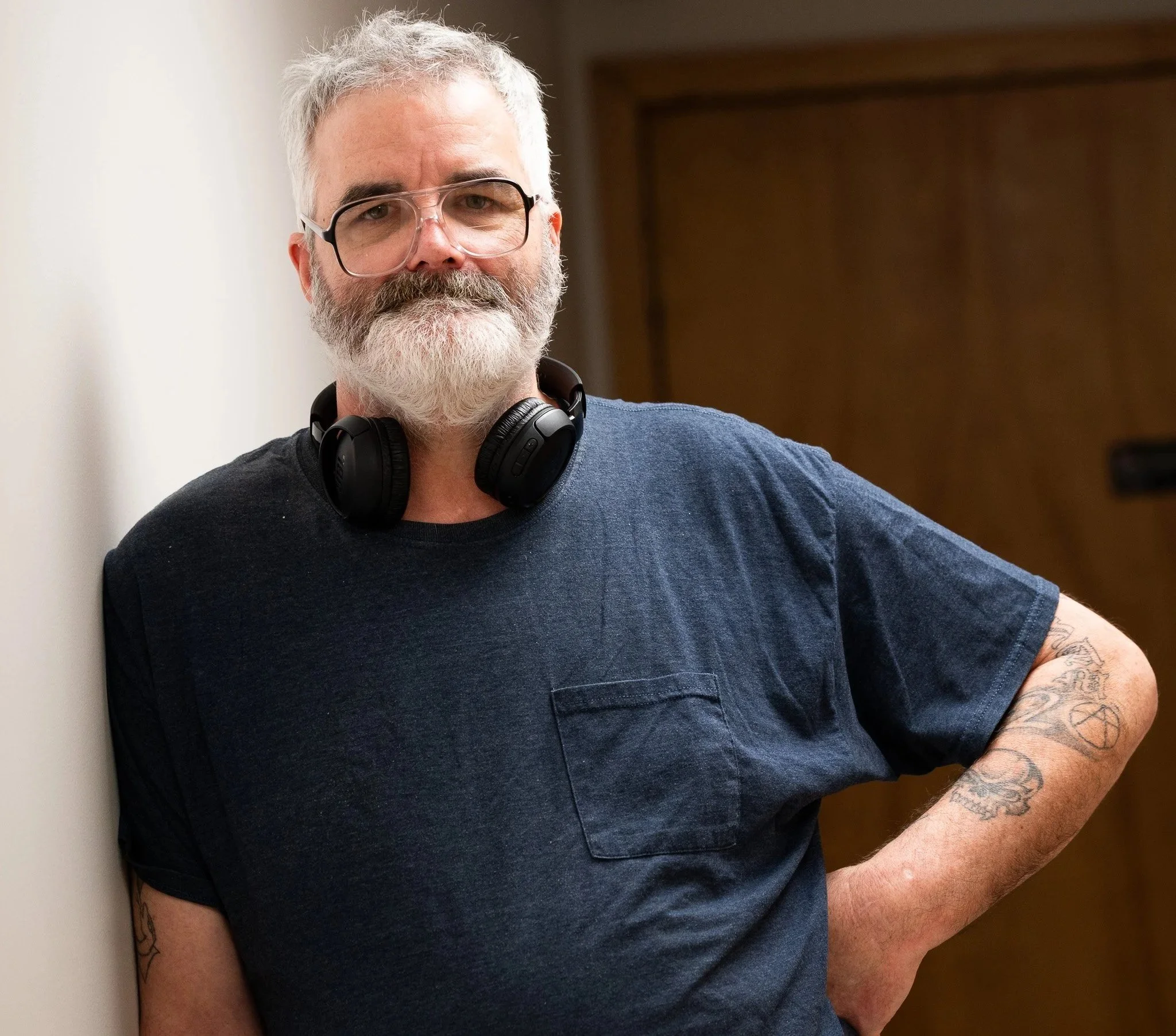 Peter McDermott poses for a portrait Feb. 2 at the Price Hall Warming Center. McDermott was recently released from a four-year prison sentence on parole and stays at the warming center for shelter. 