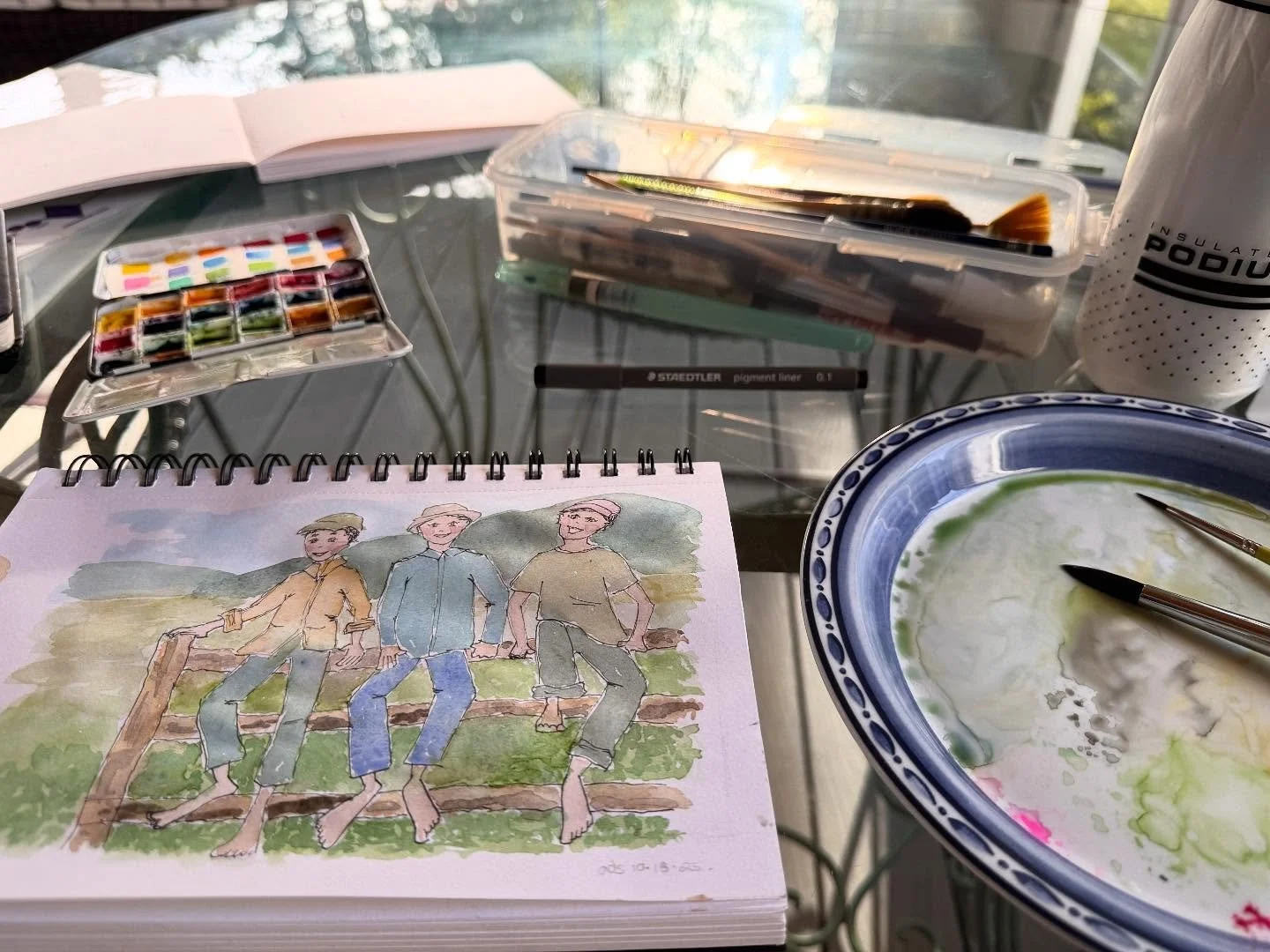 My October&hellip;Happiness is when some Sundays are painting and just have fun days&hellip;
#andispeople #whimsicalart #penandinkdrawing #virtualyoga