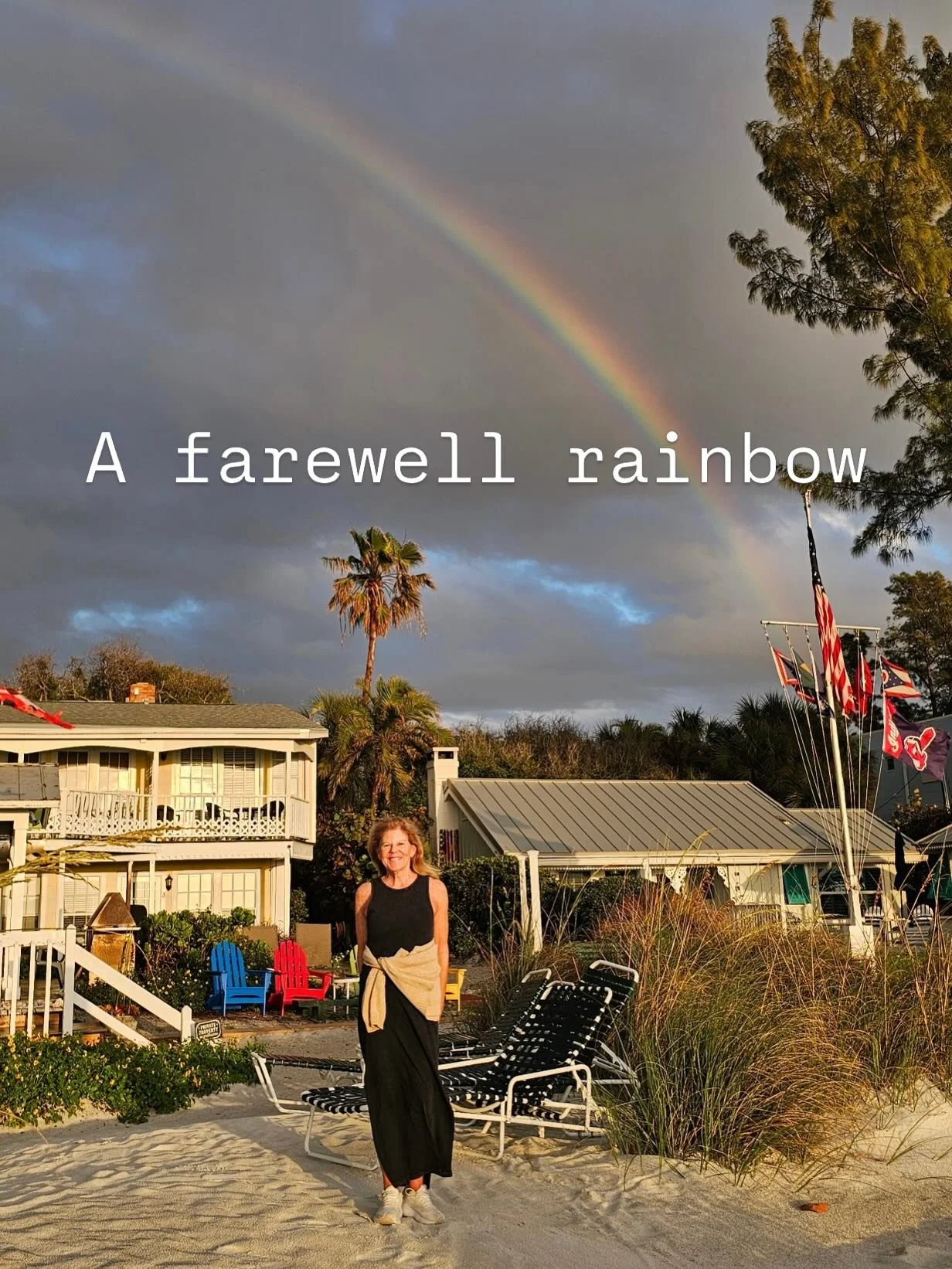 A rainbow, a lovely beach garden, memorable sunsets&hellip; a sweet farewell to Indian Rocks Beach