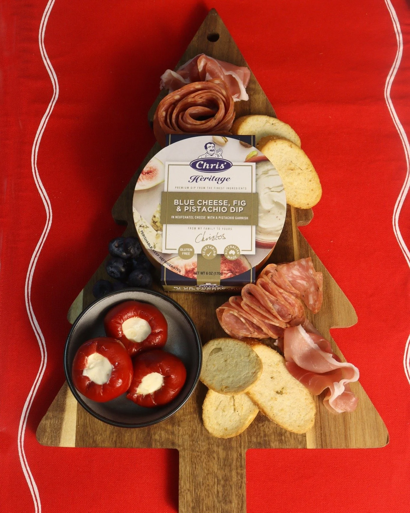 Looking for a fun festive charcuterie board? Chris&rsquo; dips have got you covered! 🎄
 #chrisdips #Christmas #12daysofchristmas #ChrisHeritage #chrisnevermisses