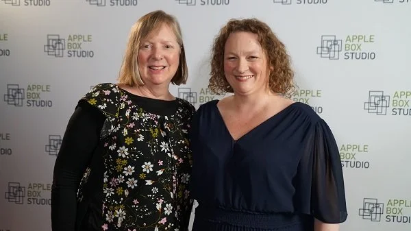 Emma from Apple Box Studio with Gillian at the 48 Hour Short Film Competition Awards Night held at the Theatre Royal in Hobart