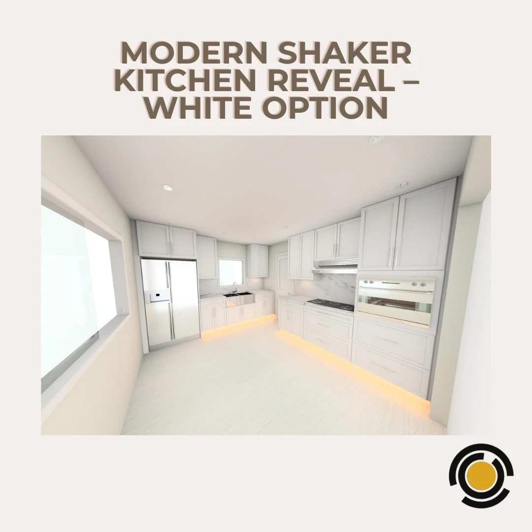 ✨ Modern Shaker Kitchen Reveal &ndash; White Option ✨
A fresh and timeless alternative: white shaker cabinets paired with bright quartz countertops for a clean, airy, and elegant look.

This version brings a lighter, more open feel to the space while
