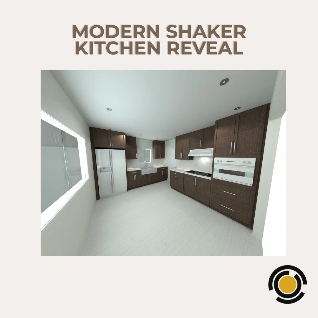 ✨ Kitchen Design Reveal ✨
Here is the final layout for this modern and functional kitchen.
Shaker doors, rich espresso-colored cabinets, and a bright quartz countertop bring a timeless and elegant look to the space.

Every detail was planned to maxim