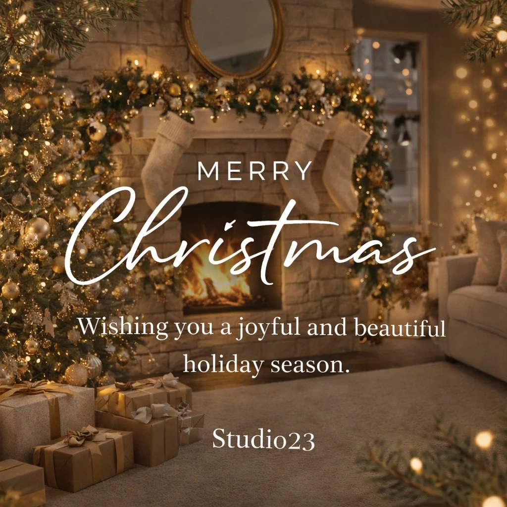 ✨ Merry Christmas ✨
Wishing you a season filled with warmth, joy, and beautiful moments at home.
Thank you for being part of our journey this year.

May your spaces be filled with love, light, and inspiration.
🎄✨
Studio23