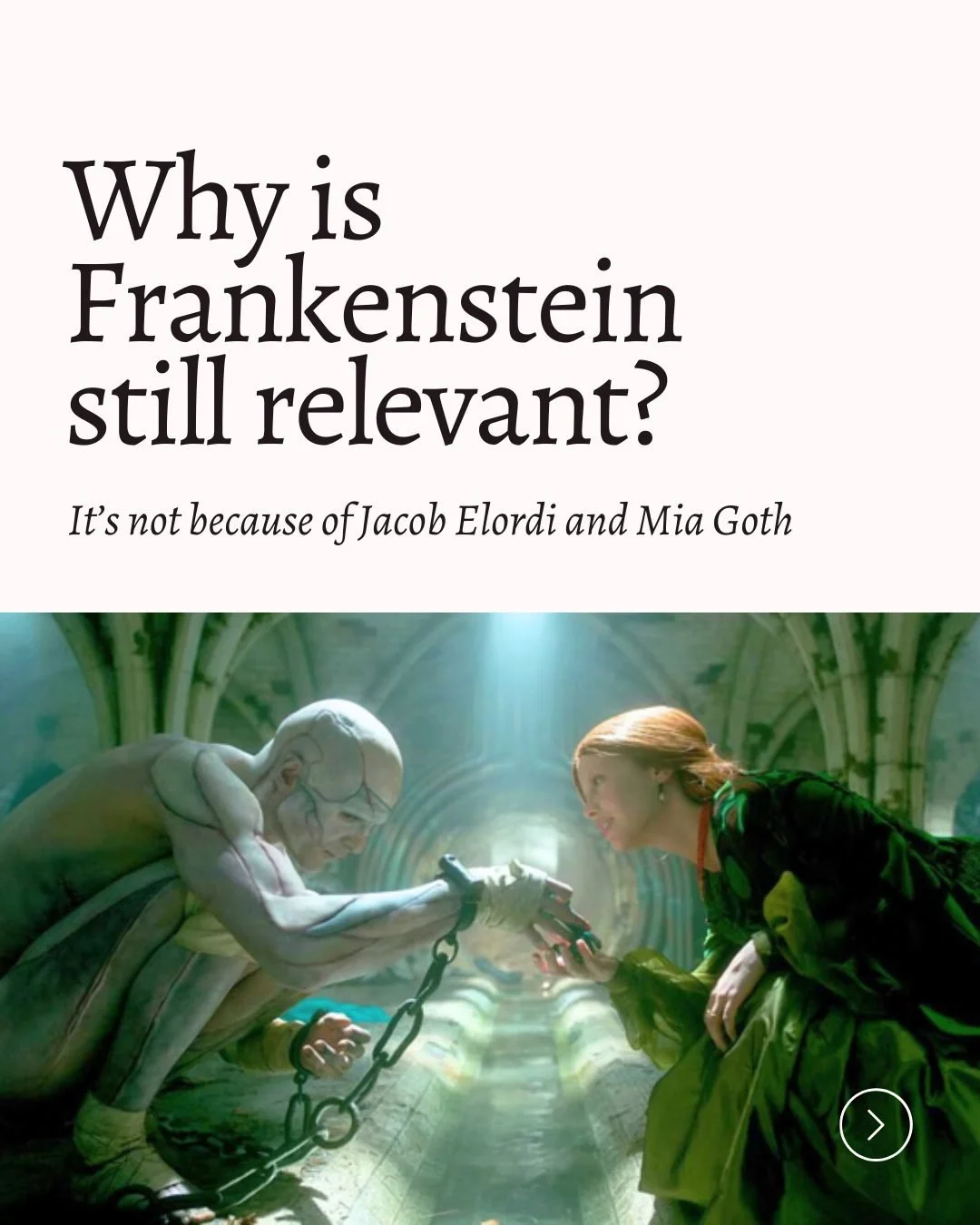 With Guillermo del Toro&rsquo;s Frankenstein hitting screens this year, the story is back in the spotlight, but maybe it never really left.

Ambition, hubris, alienation, and bias&hellip; Mary Shelley&rsquo;s themes still echo in 2025.

Swipe through
