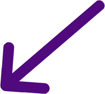 Purple downward arrow pointing diagonally to the lower left.