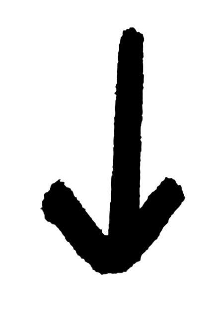 Black arrow pointing downward on a black background.