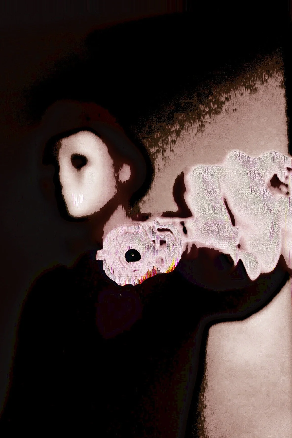 A person holding a small white dog.