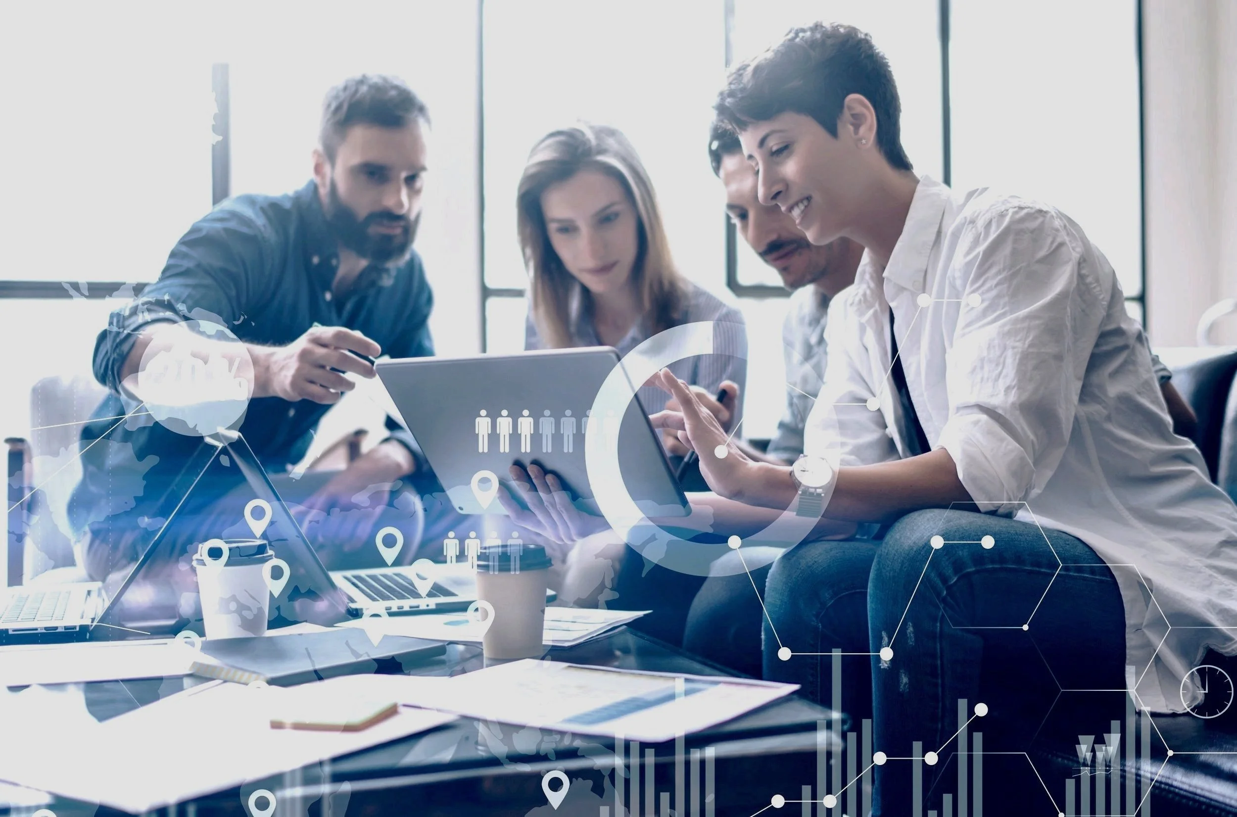 Group of professionals in a business meeting