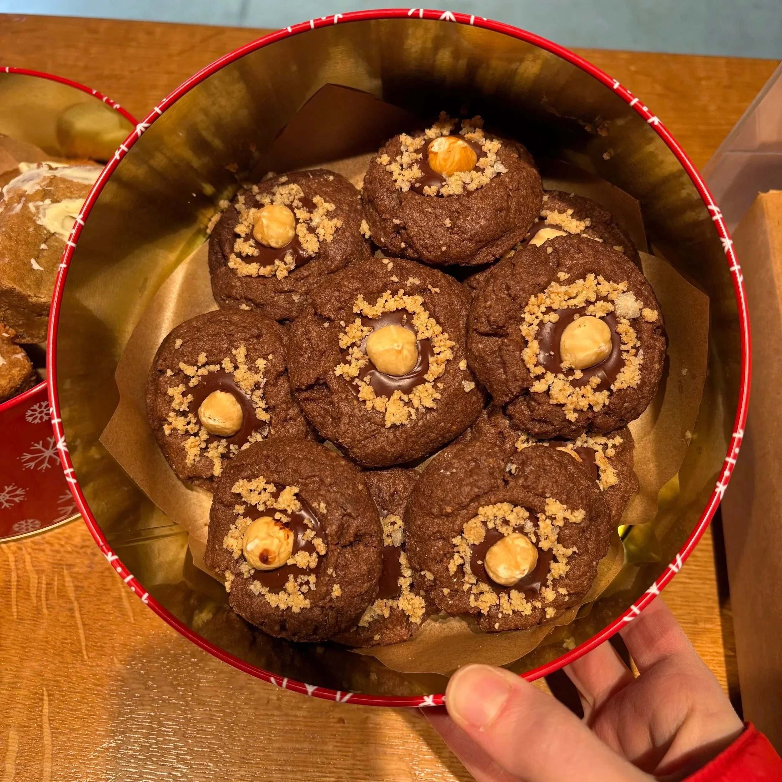 Chocolate ganache hazelnut cookies