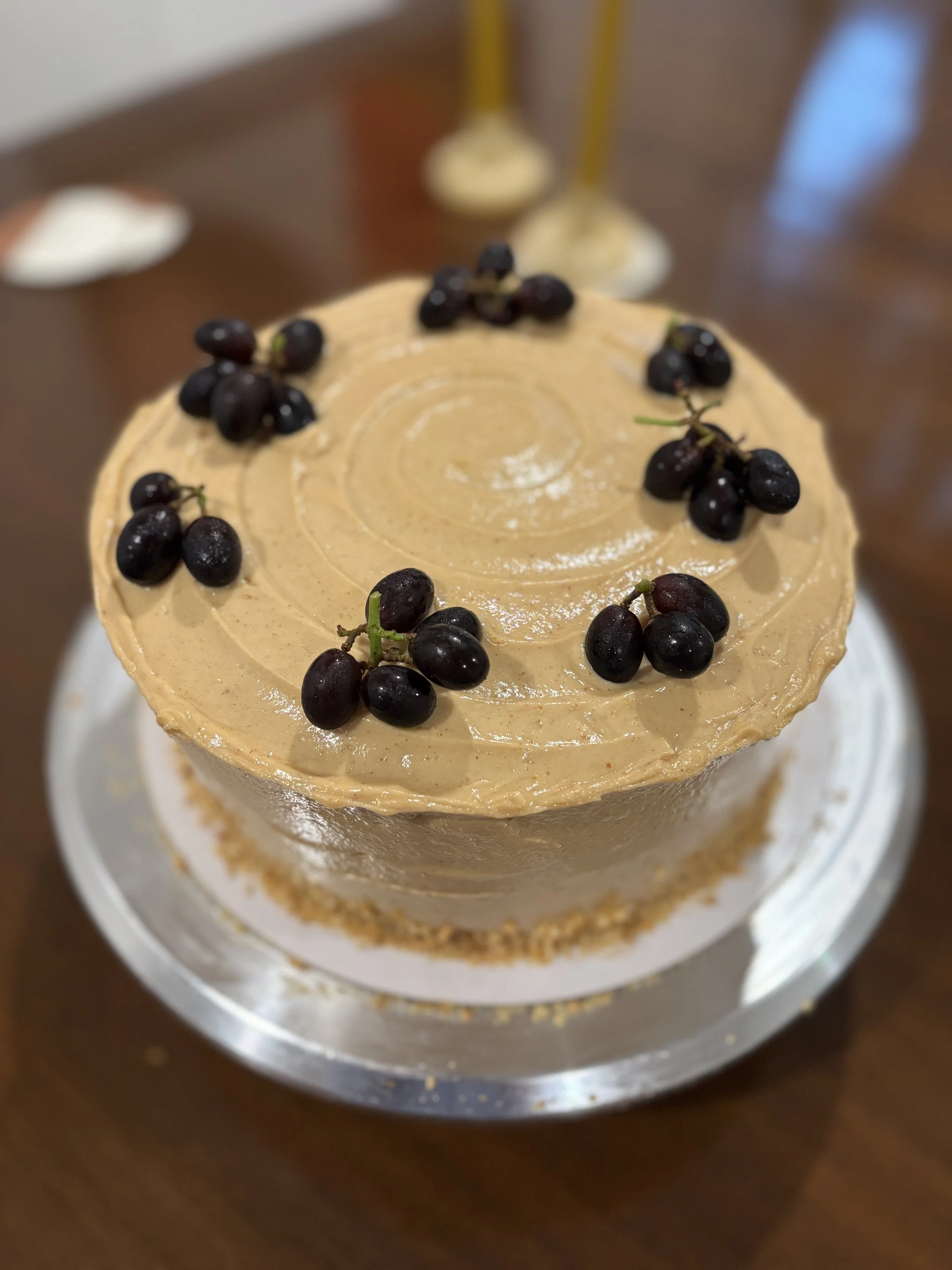 Peanut butter and concord grape jelly cake