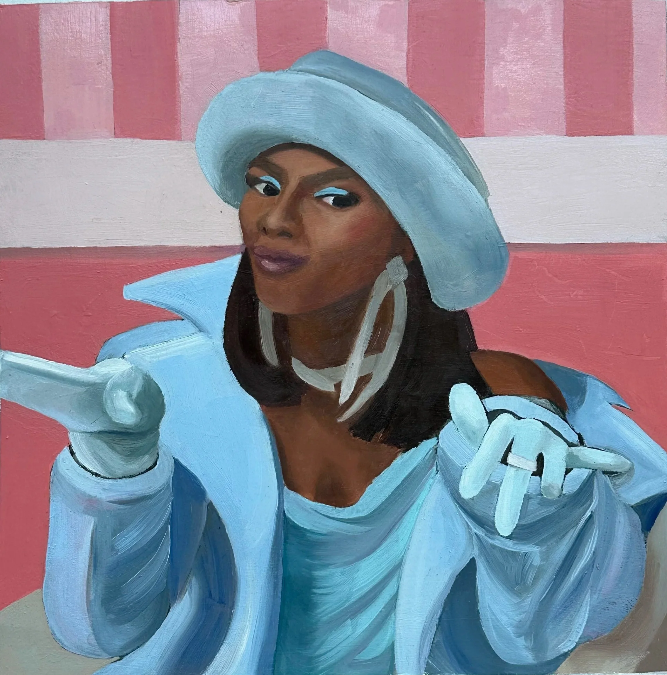 An Iconic Host
oil on paper 
2025