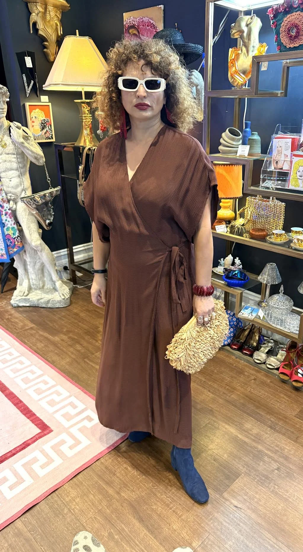 Palazzo 'Wrap Dress' Rust