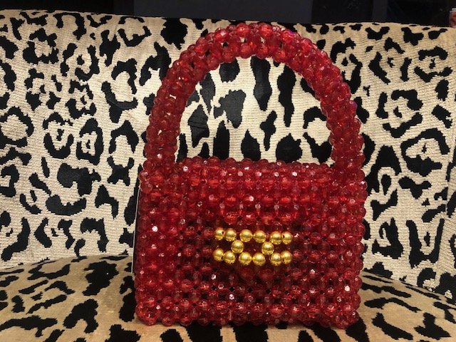Red Beaded Bag