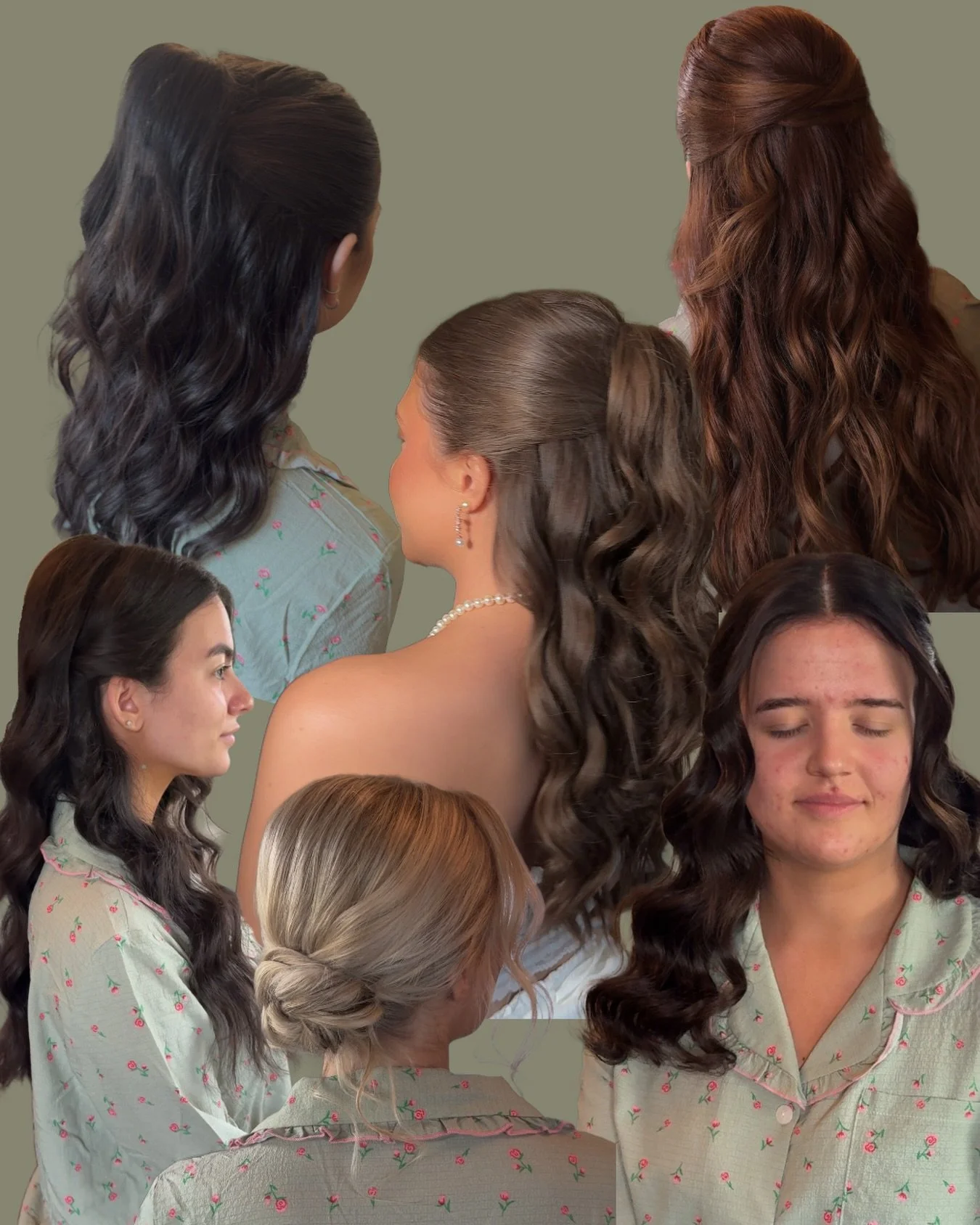 Bridal hair for the bride + her girls.🤍